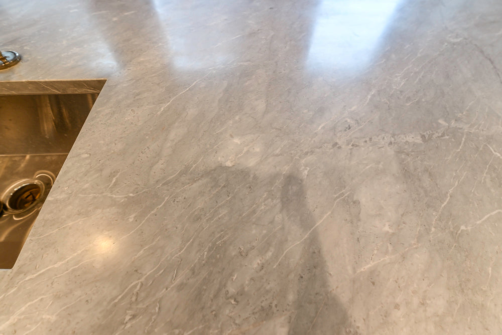 Molteni & C Dada Modern White Oak Kitchen with Marble Countertops & Gaggenau Appliances