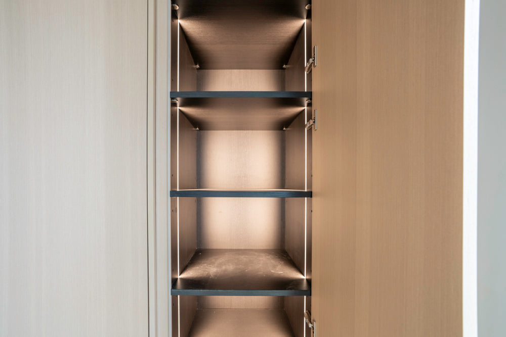 Molteni & C Dada Modern White Oak Kitchen with Marble Countertops & Gaggenau Appliances