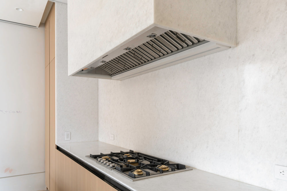 Molteni & C Dada Modern White Oak Kitchen with Marble Countertops & Gaggenau Appliances