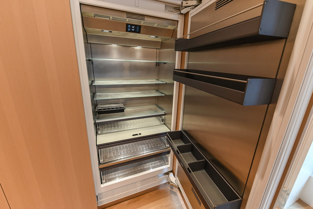 Molteni & C Dada Modern White Oak Kitchen with Marble Countertops & Gaggenau Appliances