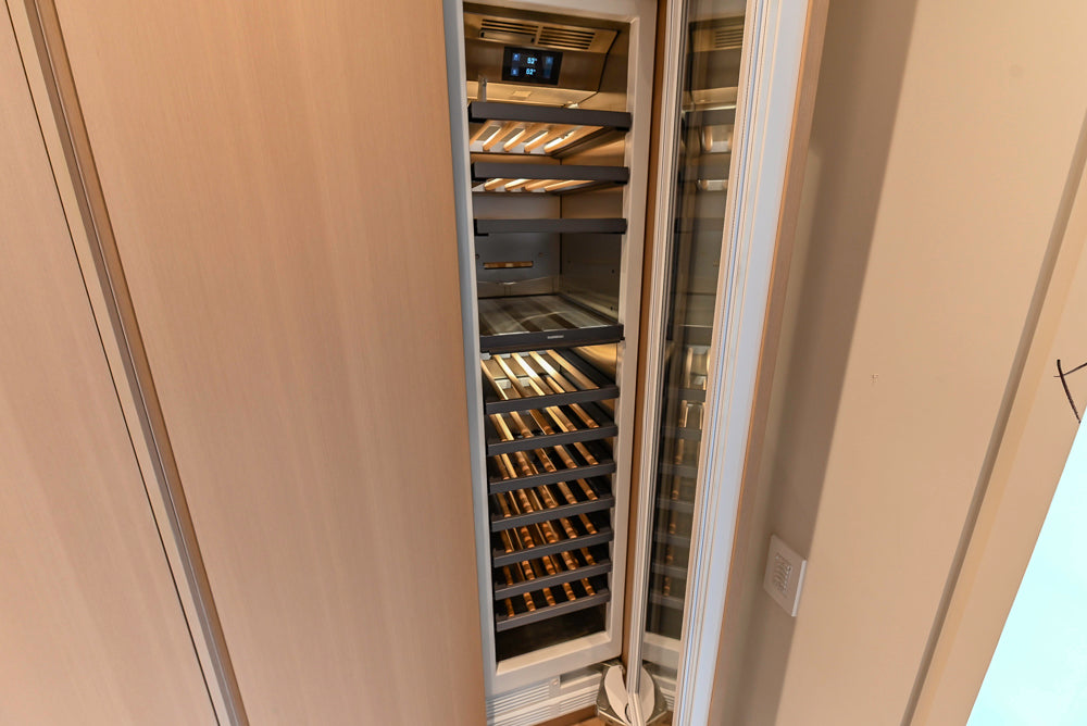 Molteni & C Dada Modern White Oak Kitchen with Marble Countertops & Gaggenau Appliances