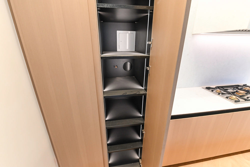 Molteni & C Dada Modern White Oak Kitchen with Marble Countertops & Gaggenau Appliances