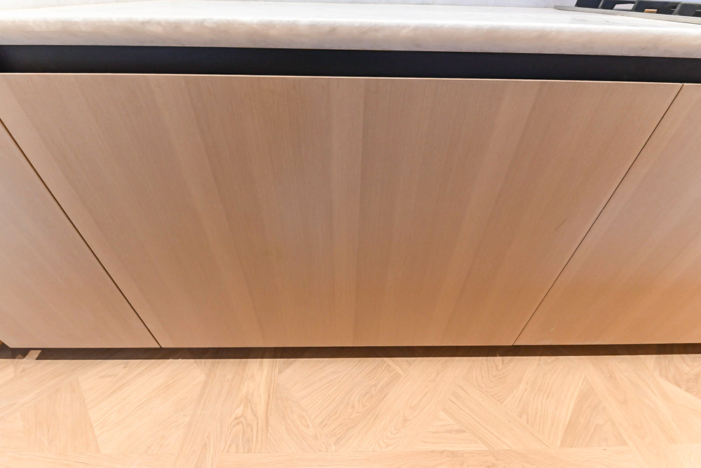 Molteni & C Dada Modern White Oak Kitchen with Marble Countertops & Gaggenau Appliances