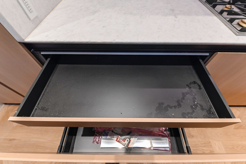 Molteni & C Dada Modern White Oak Kitchen with Marble Countertops & Gaggenau Appliances