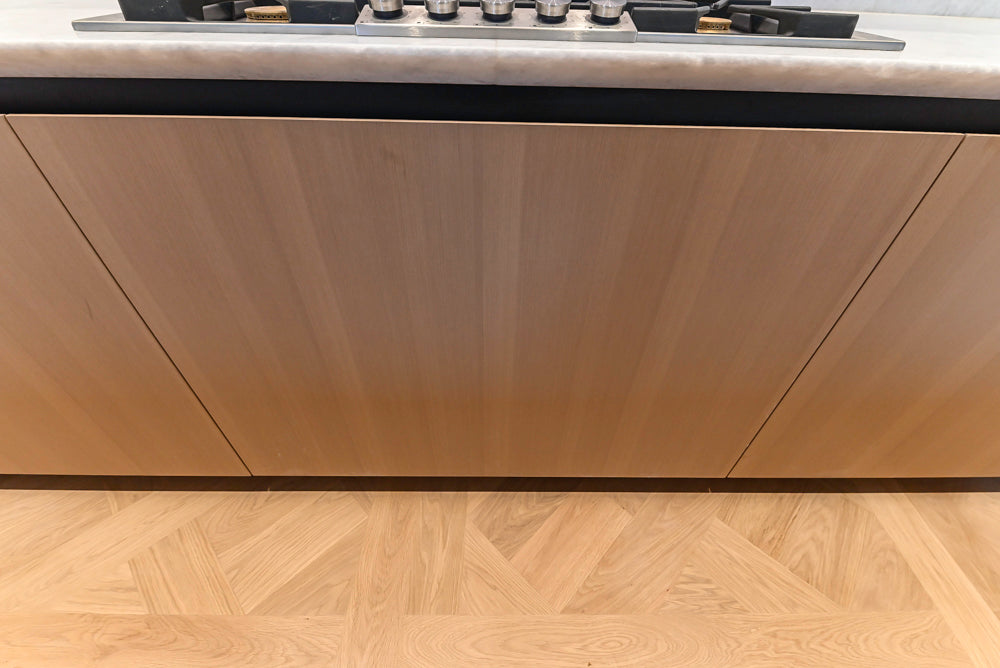 Molteni & C Dada Modern White Oak Kitchen with Marble Countertops & Gaggenau Appliances