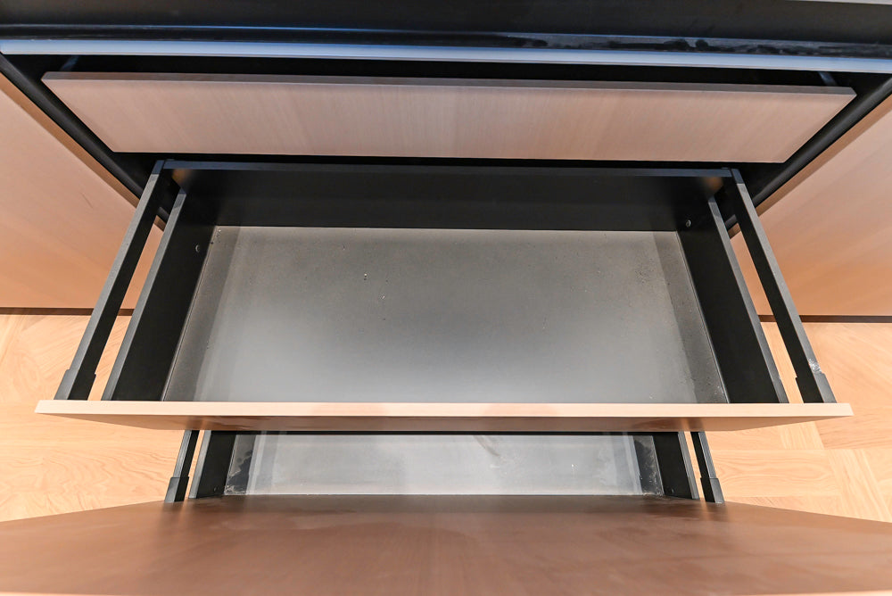 Molteni & C Dada Modern White Oak Kitchen with Marble Countertops & Gaggenau Appliances