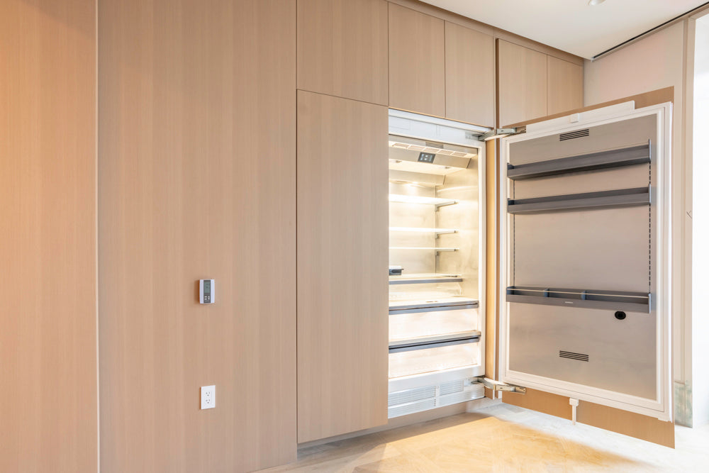 Molteni & C Dada Modern White Oak Kitchen with Marble Countertops & Gaggenau Appliances