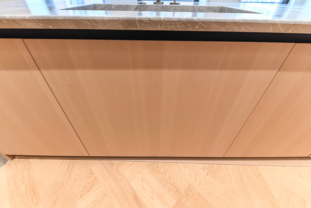 Molteni & C Dada Modern White Oak Kitchen with Marble Countertops & Gaggenau Appliances