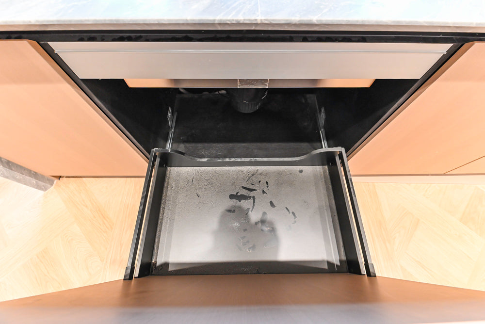 Molteni & C Dada Modern White Oak Kitchen with Marble Countertops & Gaggenau Appliances