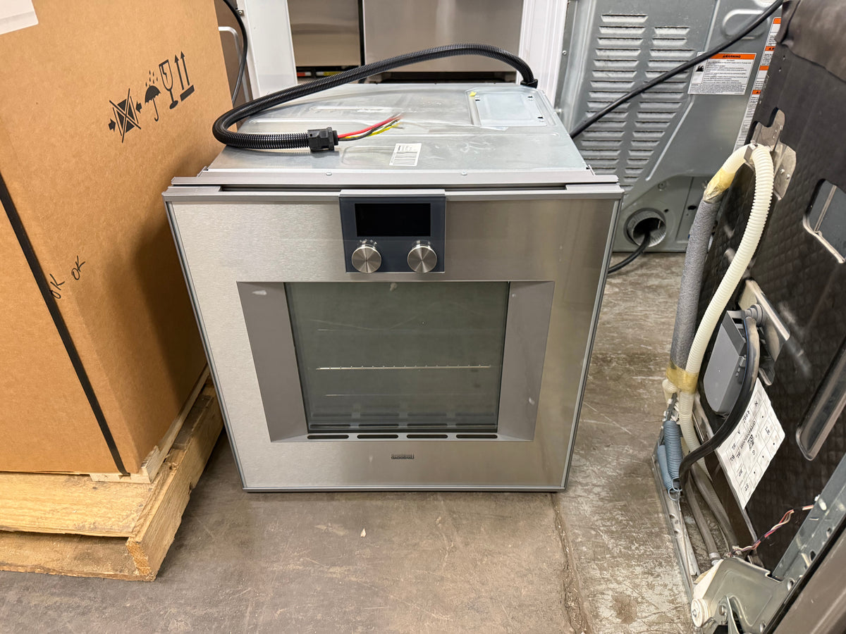 Gaggenau 400 Series 24 inch stainless steel wall oven with side-hinge door