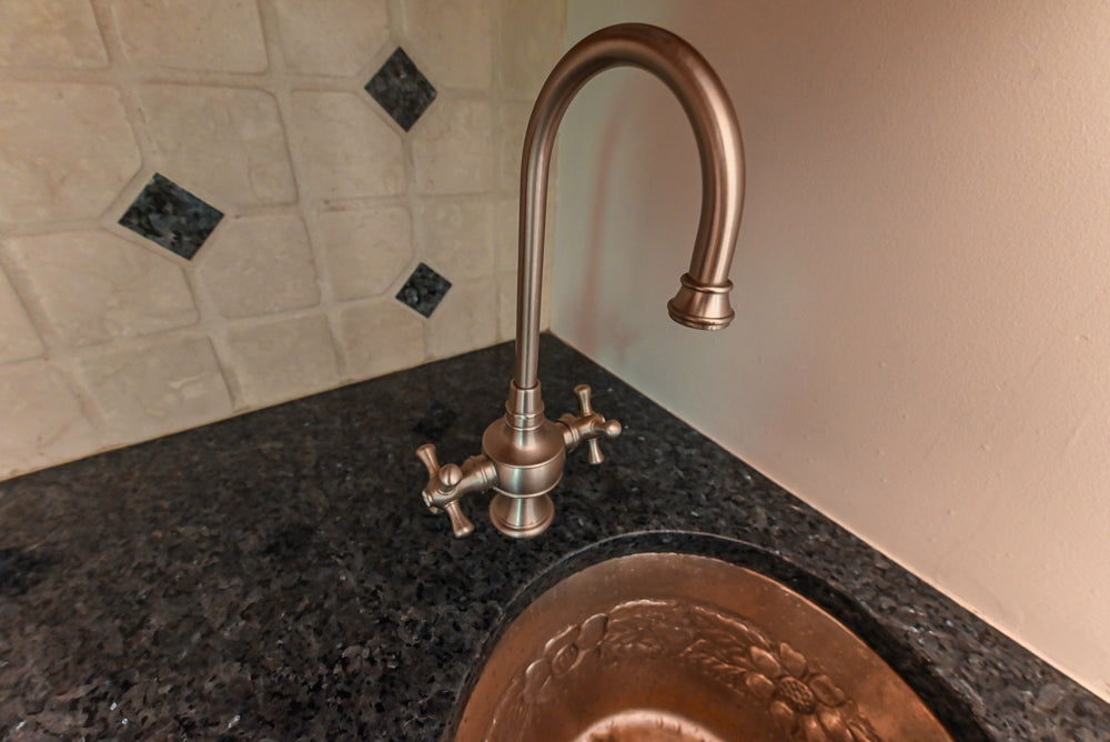 Traditional Wooden Butler's Pantry with Sub-Zero Wine Cooler & Desk Area