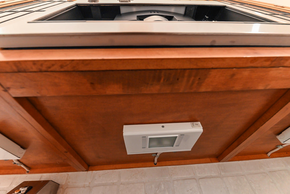 Traditional Wooden Butler's Pantry with Sub-Zero Wine Cooler & Desk Area