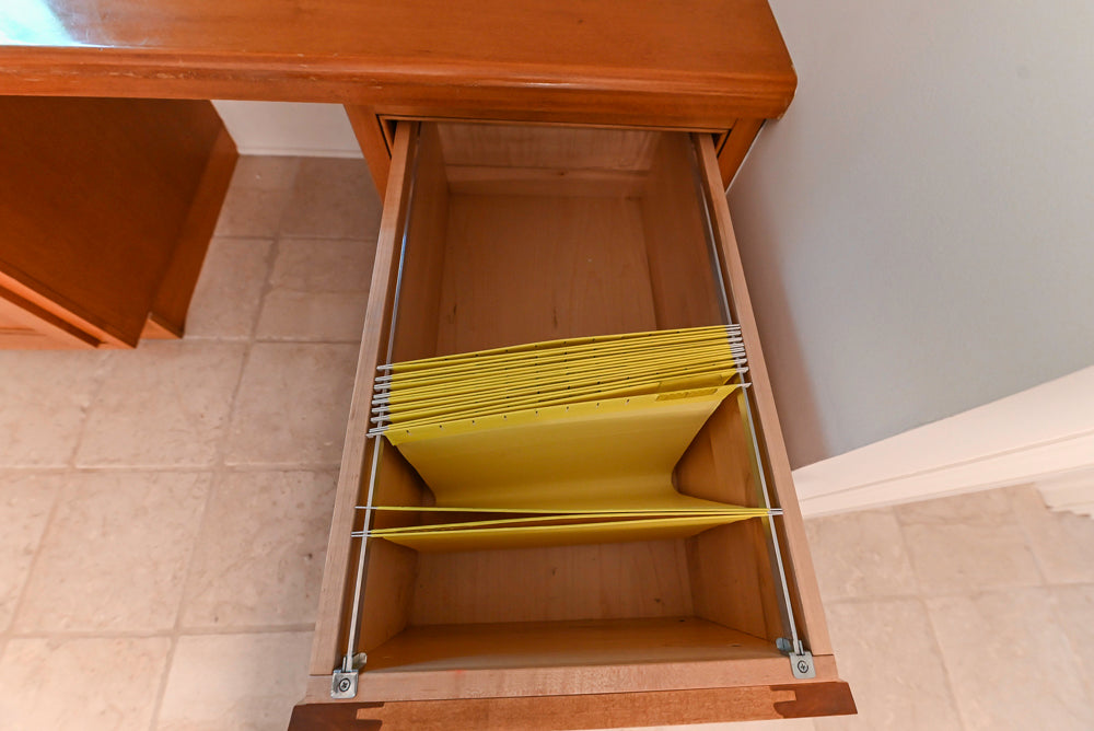 Traditional Wooden Butler's Pantry with Sub-Zero Wine Cooler & Desk Area