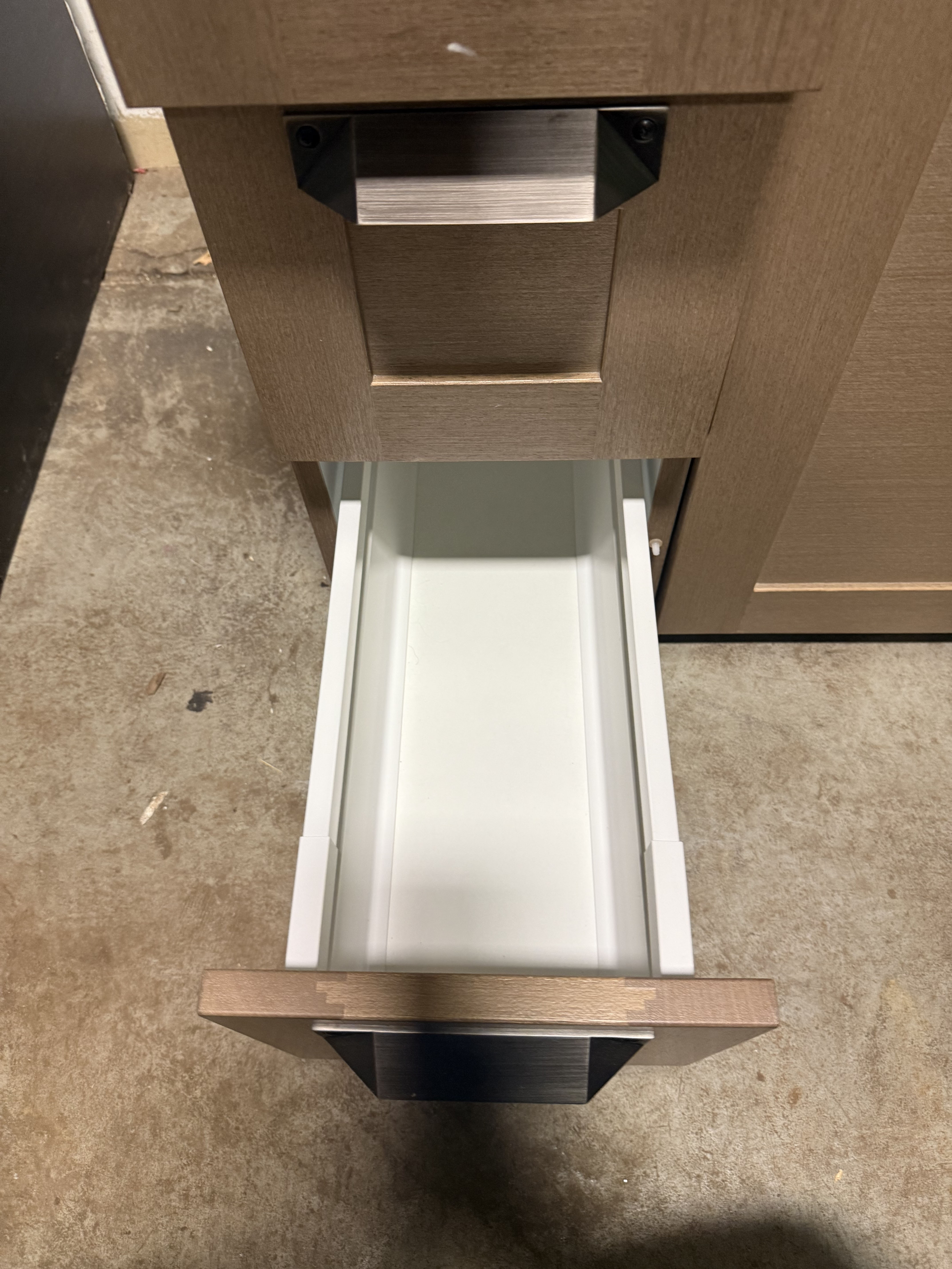 Stevali 66" Modern Natural Wood Single Vanity with White Marble Top and Sink