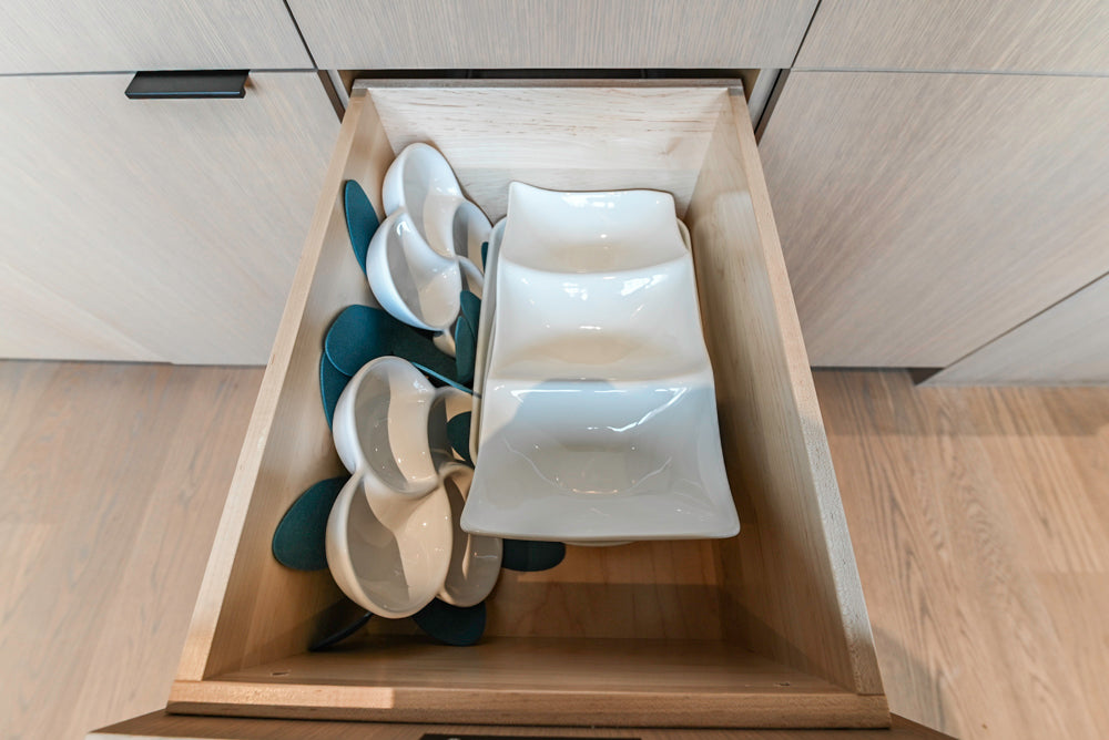 Custom Modern Two-Tone Kitchen with Marble Top Island and Sub-Zero & Wolf Appliances