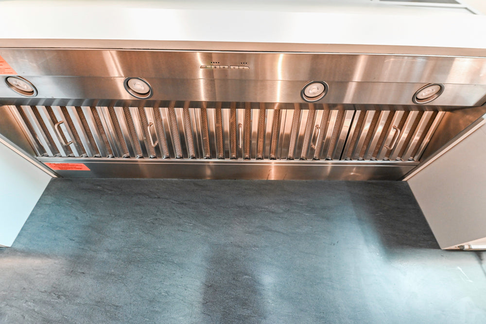 Custom Modern Two-Tone Kitchen with Marble Top Island and Sub-Zero & Wolf Appliances
