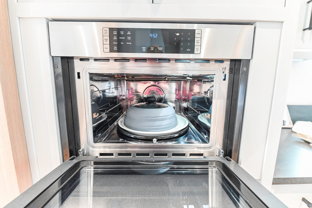 Custom Modern Two-Tone Kitchen with Marble Top Island and Sub-Zero & Wolf Appliances