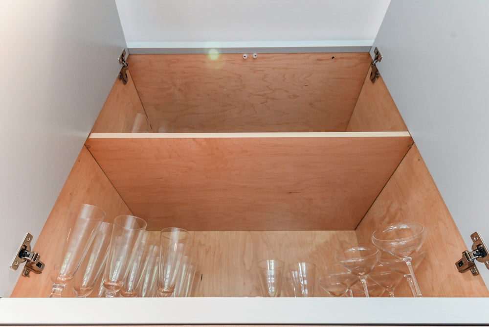 Custom Modern Two-Tone Kitchen with Marble Top Island and Sub-Zero & Wolf Appliances