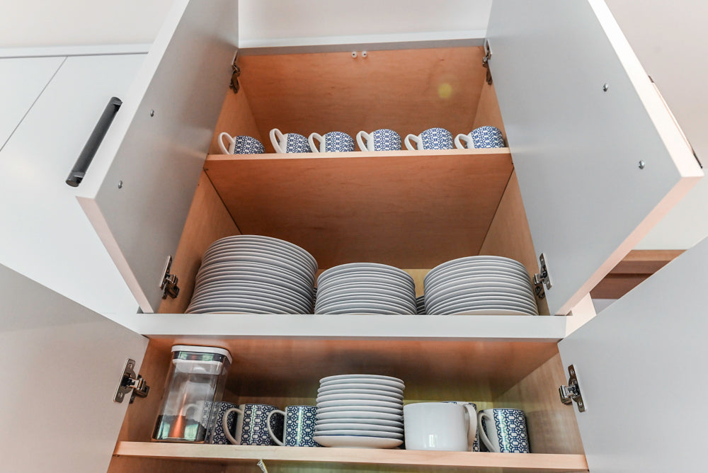 Custom Modern Two-Tone Kitchen with Marble Top Island and Sub-Zero & Wolf Appliances