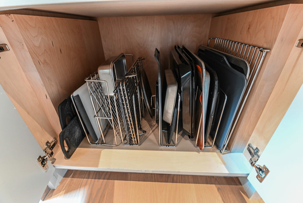 Custom Modern Two-Tone Kitchen with Marble Top Island and Sub-Zero & Wolf Appliances