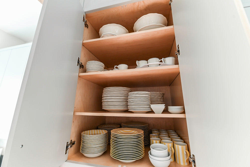 Custom Modern Two-Tone Kitchen with Marble Top Island and Sub-Zero & Wolf Appliances