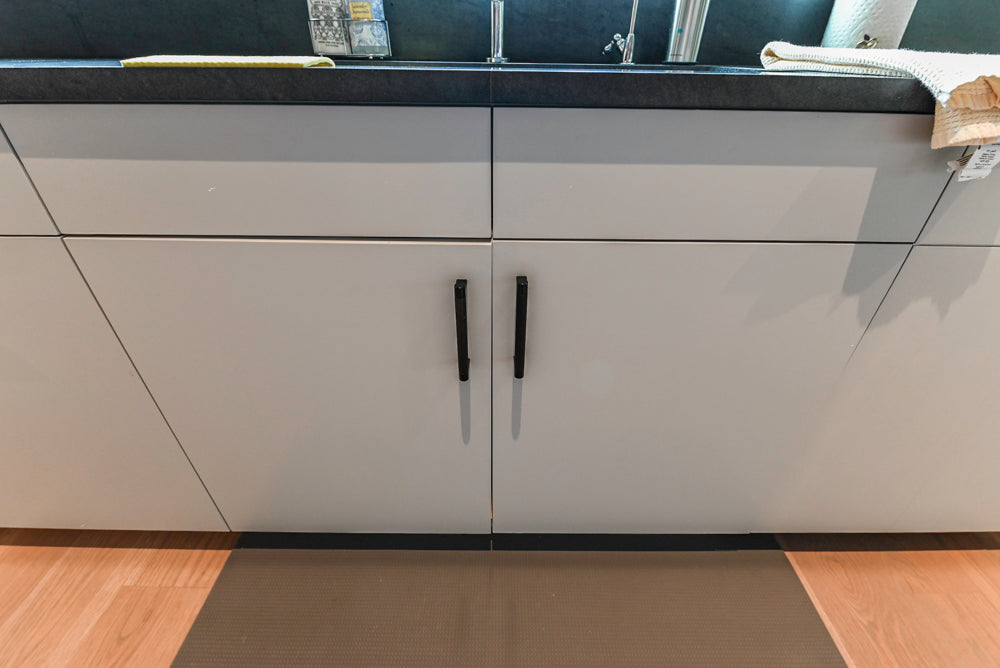 Custom Modern Two-Tone Kitchen with Marble Top Island and Sub-Zero & Wolf Appliances