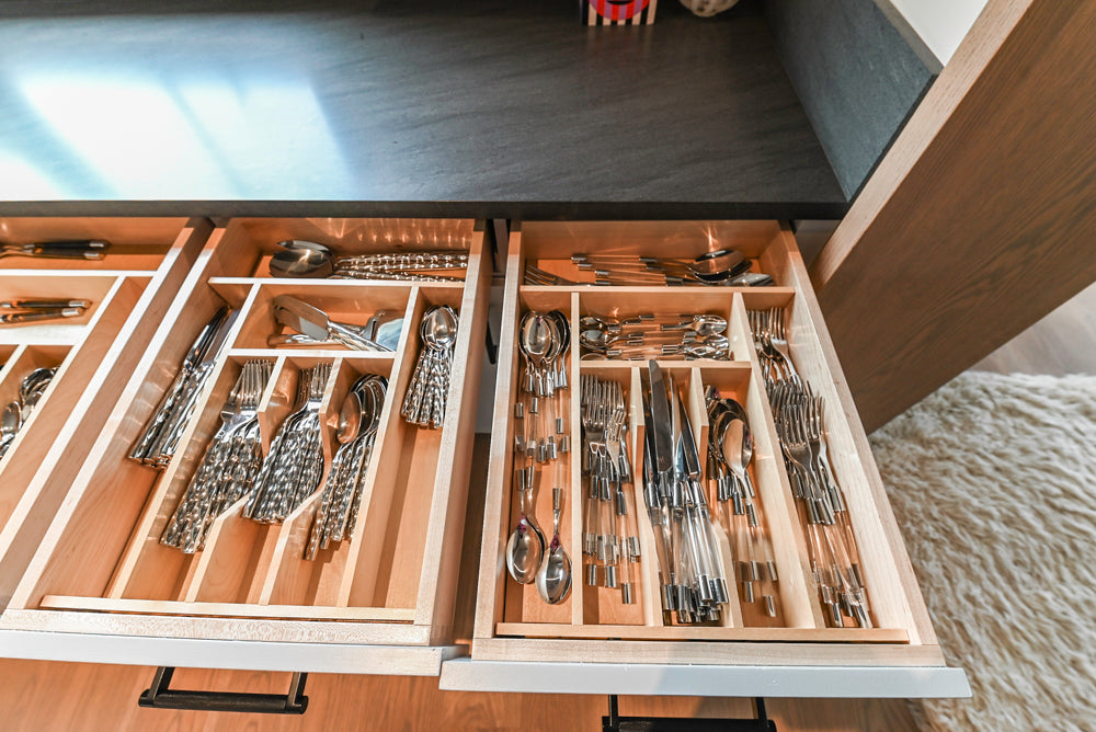 Custom Modern Two-Tone Kitchen with Marble Top Island and Sub-Zero & Wolf Appliances