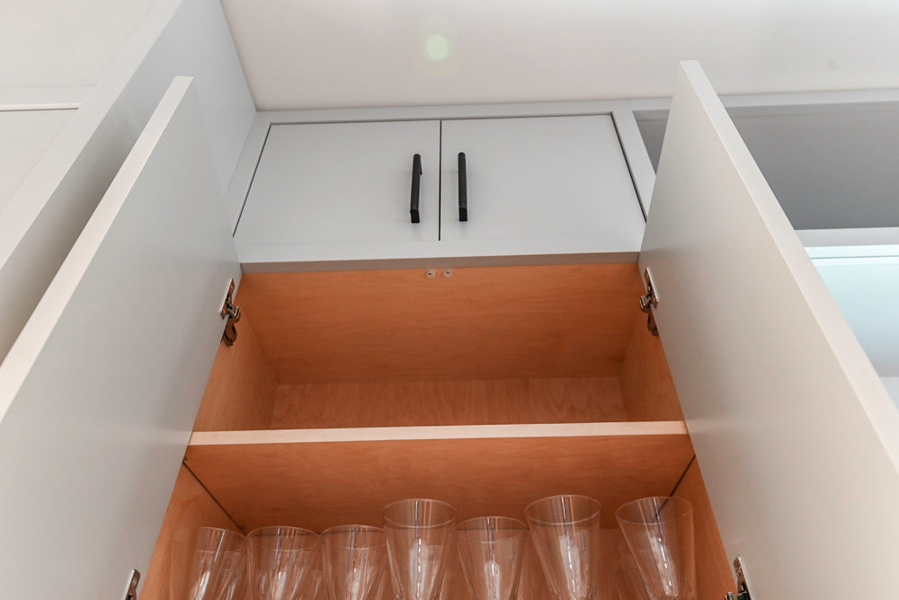 Custom Modern Two-Tone Kitchen with Marble Top Island and Sub-Zero & Wolf Appliances