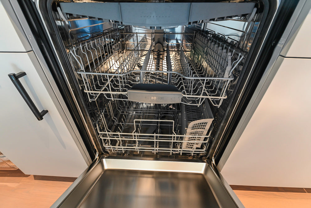 Custom Modern White Butler's Pantry with Stone Countertops & Sink