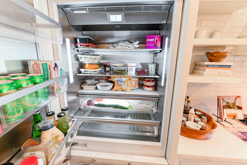 Ciuffo Cabinetry Transitional White Kitchen with Marble Countertops and Thermador Appliances