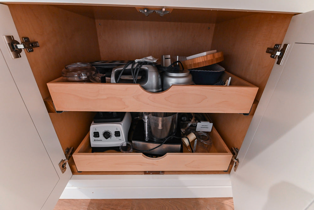 Ciuffo Cabinetry Transitional White Kitchen with Marble Countertops and Thermador Appliances
