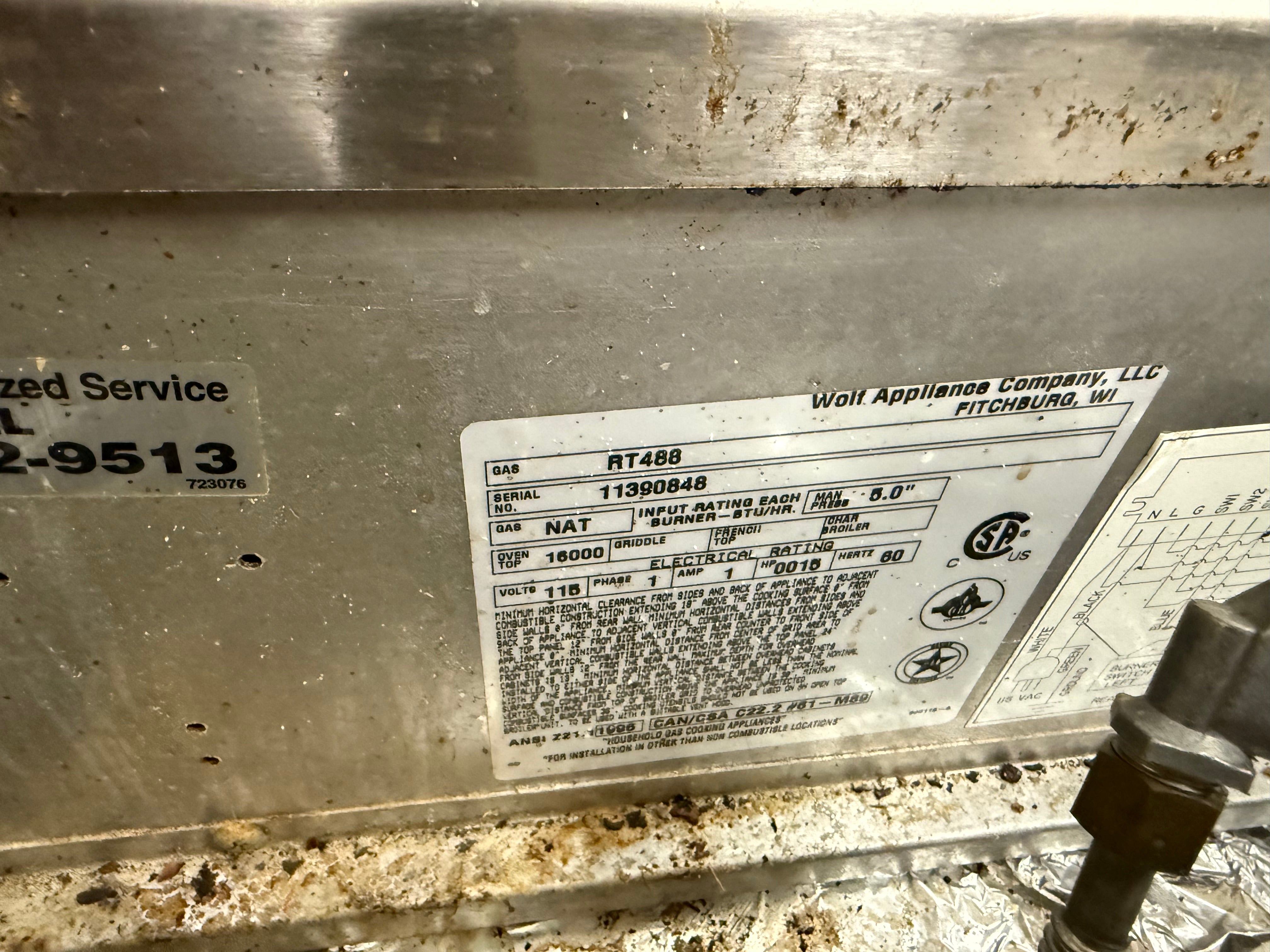Wolf RT488 48" Stainless Steel Pro-Style Gas Rangetop