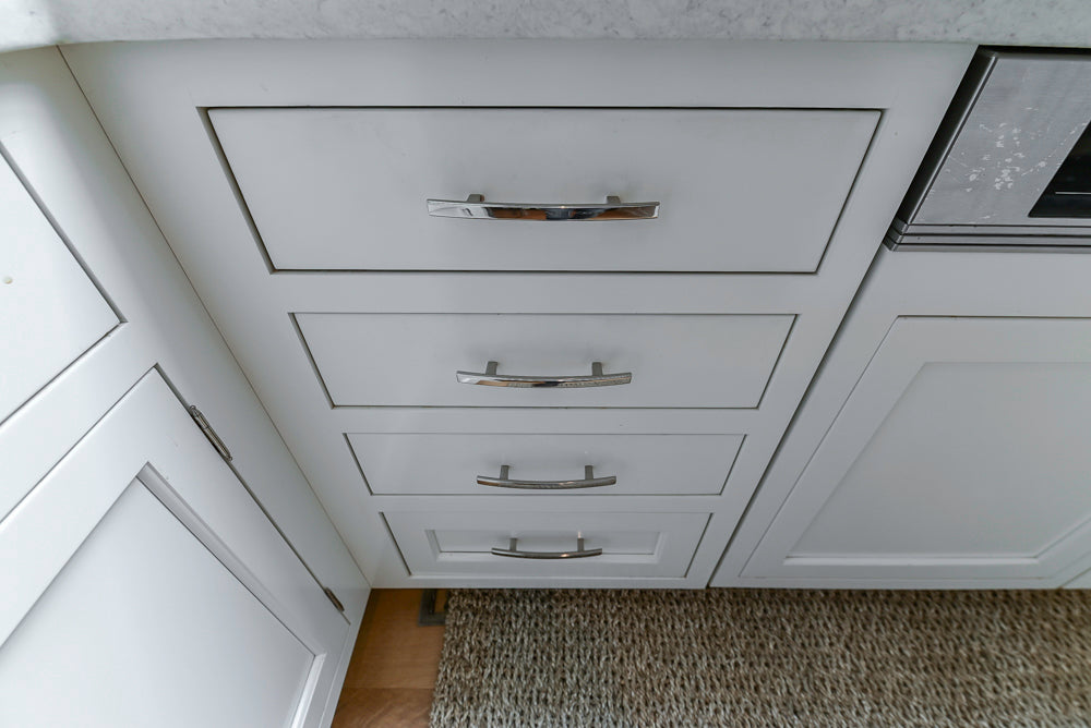Plain & Fancy Transitional White Kitchen with Island, Countertops and Wolf & Sub-Zero Appliances