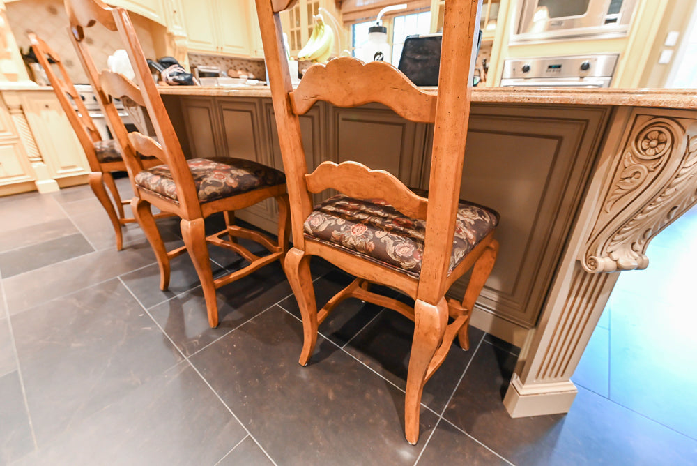 Custom Traditional Cream Kitchen with Island, Butler's Pantry and Viking Appliances