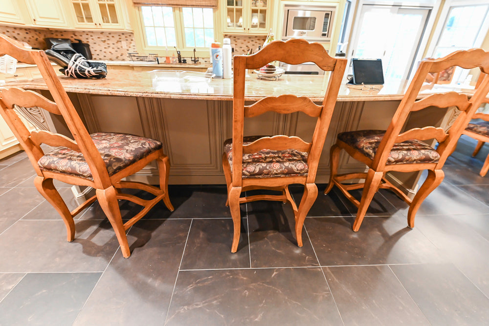 Custom Traditional Cream Kitchen with Island, Butler's Pantry and Viking Appliances