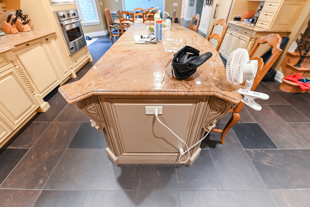 Custom Traditional Cream Kitchen with Island, Butler's Pantry and Viking Appliances