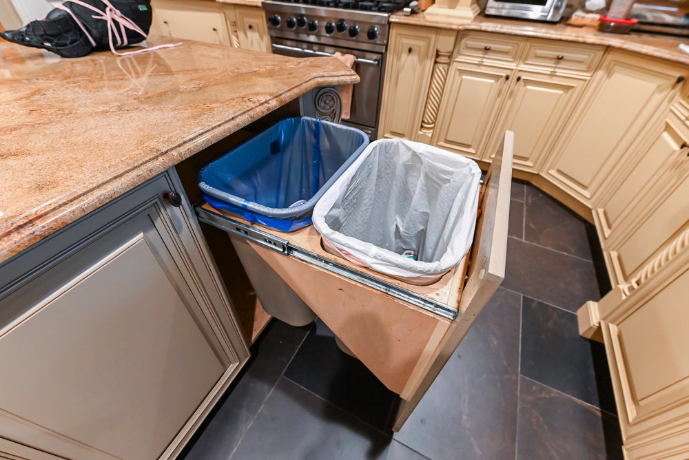 Custom Traditional Cream Kitchen with Island, Butler's Pantry and Viking Appliances