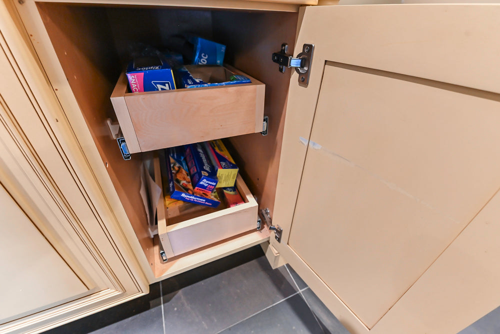 Custom Traditional Cream Kitchen with Island, Butler's Pantry and Viking Appliances