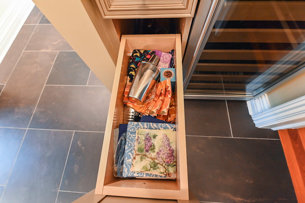 Custom Traditional Cream Kitchen with Island, Butler's Pantry and Viking Appliances