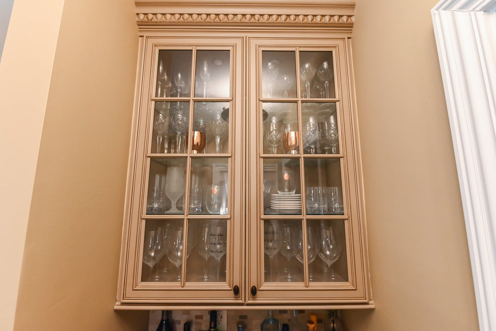 Custom Traditional Cream Kitchen with Island, Butler's Pantry and Viking Appliances