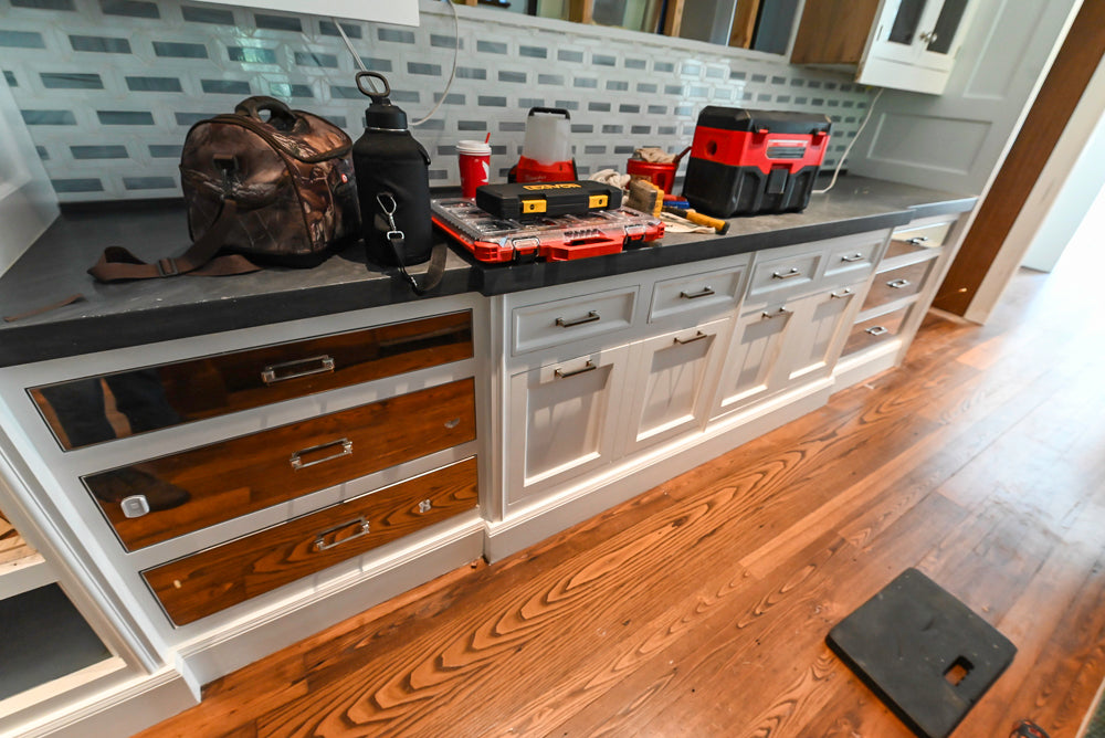 Christopher Peacock Transitional White Kitchen with Island and Miele Appliances