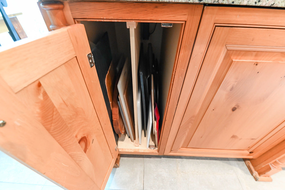 Custom Traditional Natural Wood Kitchen with Granite Countertops and Appliances