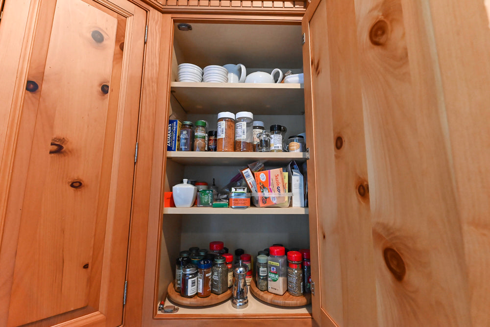 Custom Traditional Natural Wood Kitchen with Granite Countertops and Appliances