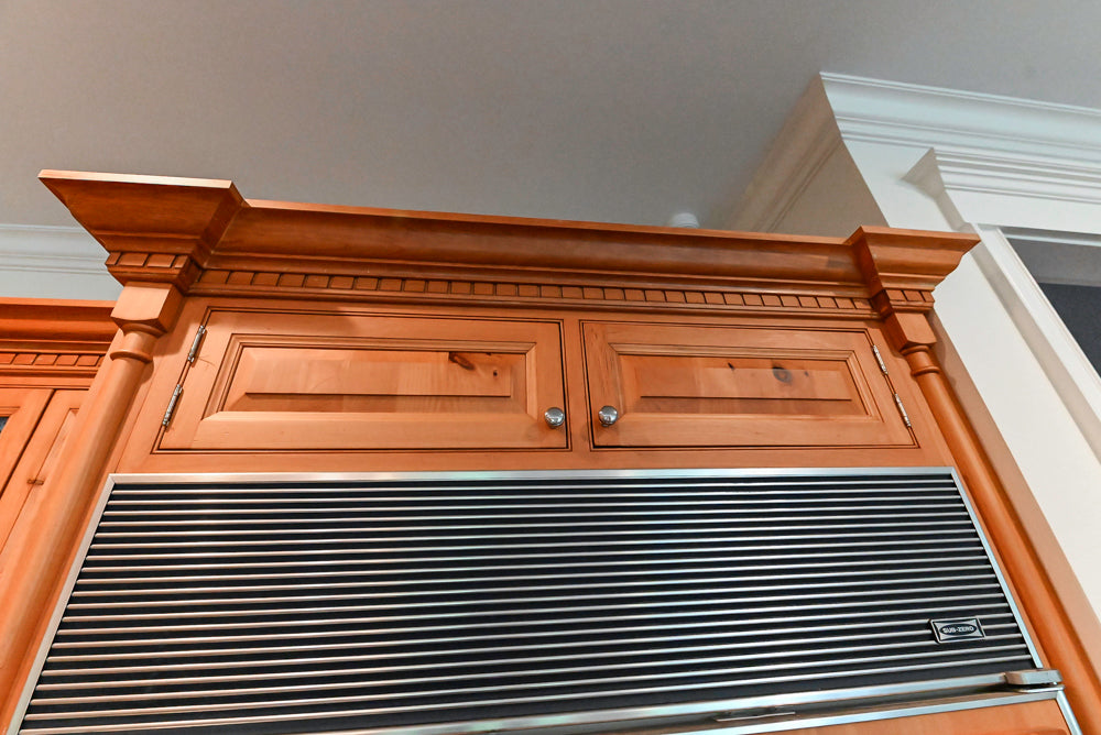 Custom Traditional Natural Wood Kitchen with Granite Countertops and Appliances