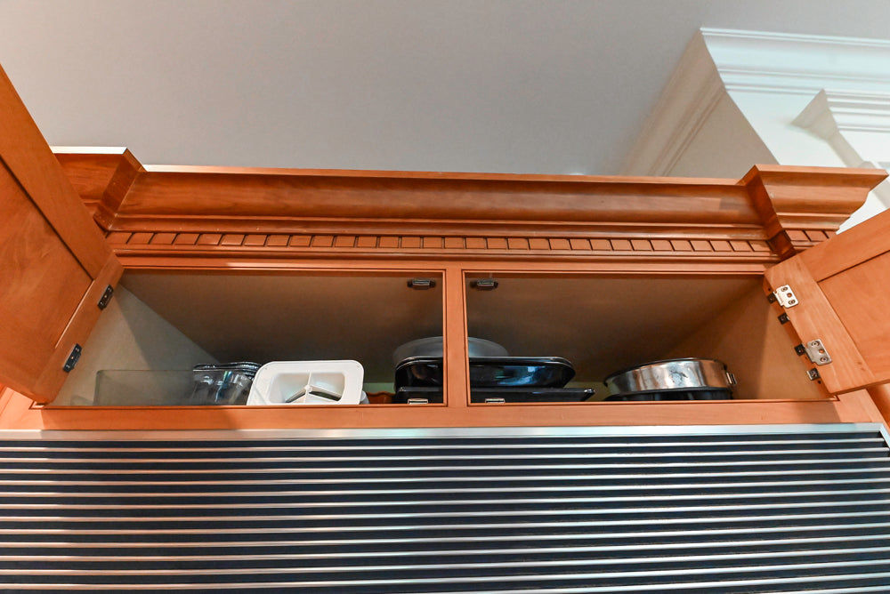 Custom Traditional Natural Wood Kitchen with Granite Countertops and Appliances