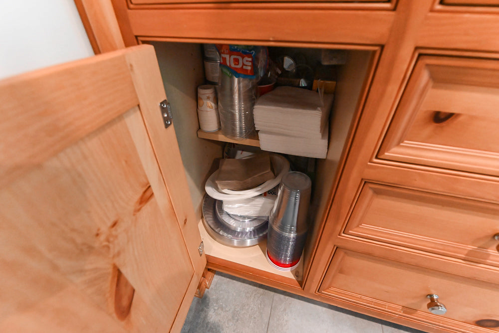 Custom Traditional Natural Wood Kitchen with Granite Countertops and Appliances