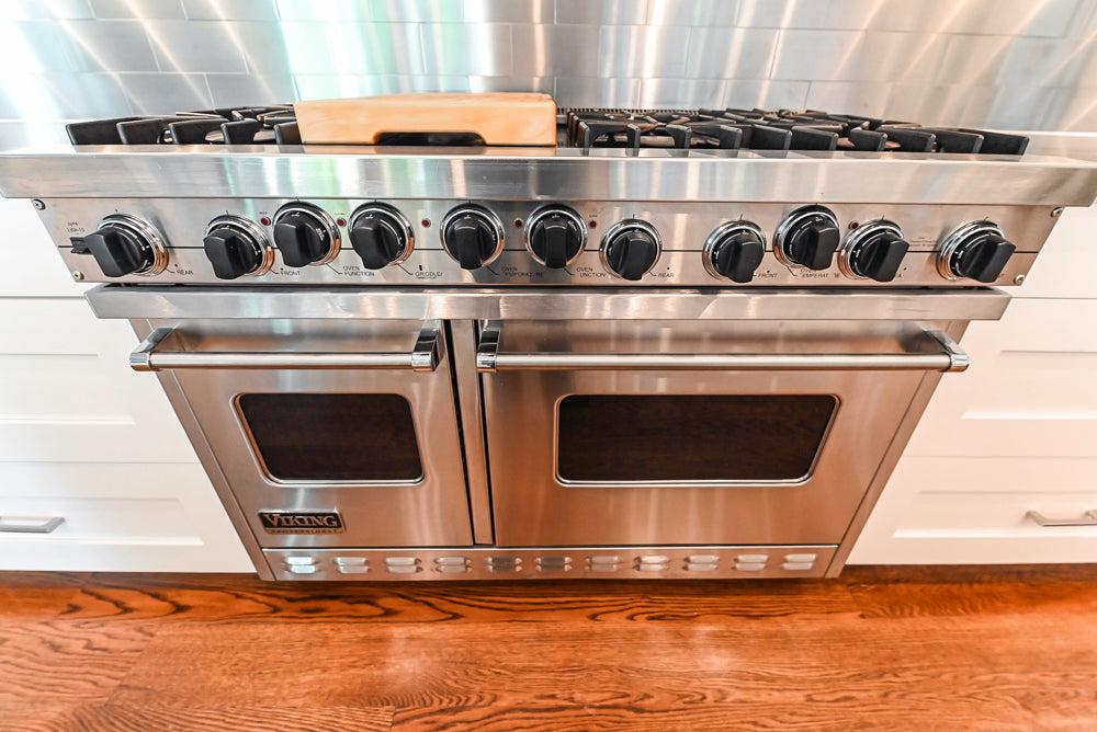 Rutt Transitional White Kitchen with Island, Wet Bar, Granite Countertops & Appliances