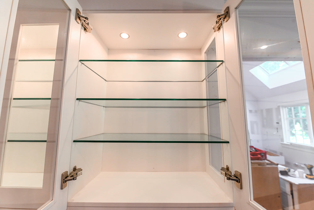 Rutt Transitional White Kitchen with Island, Wet Bar, Granite Countertops & Appliances