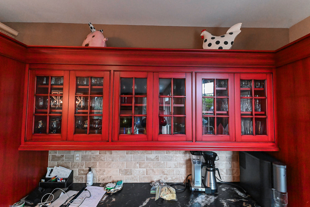 Yorktowne Traditional Cream Kitchen with Island, Cherry Dry Bar and Wolf & Sub-Zero Appliances