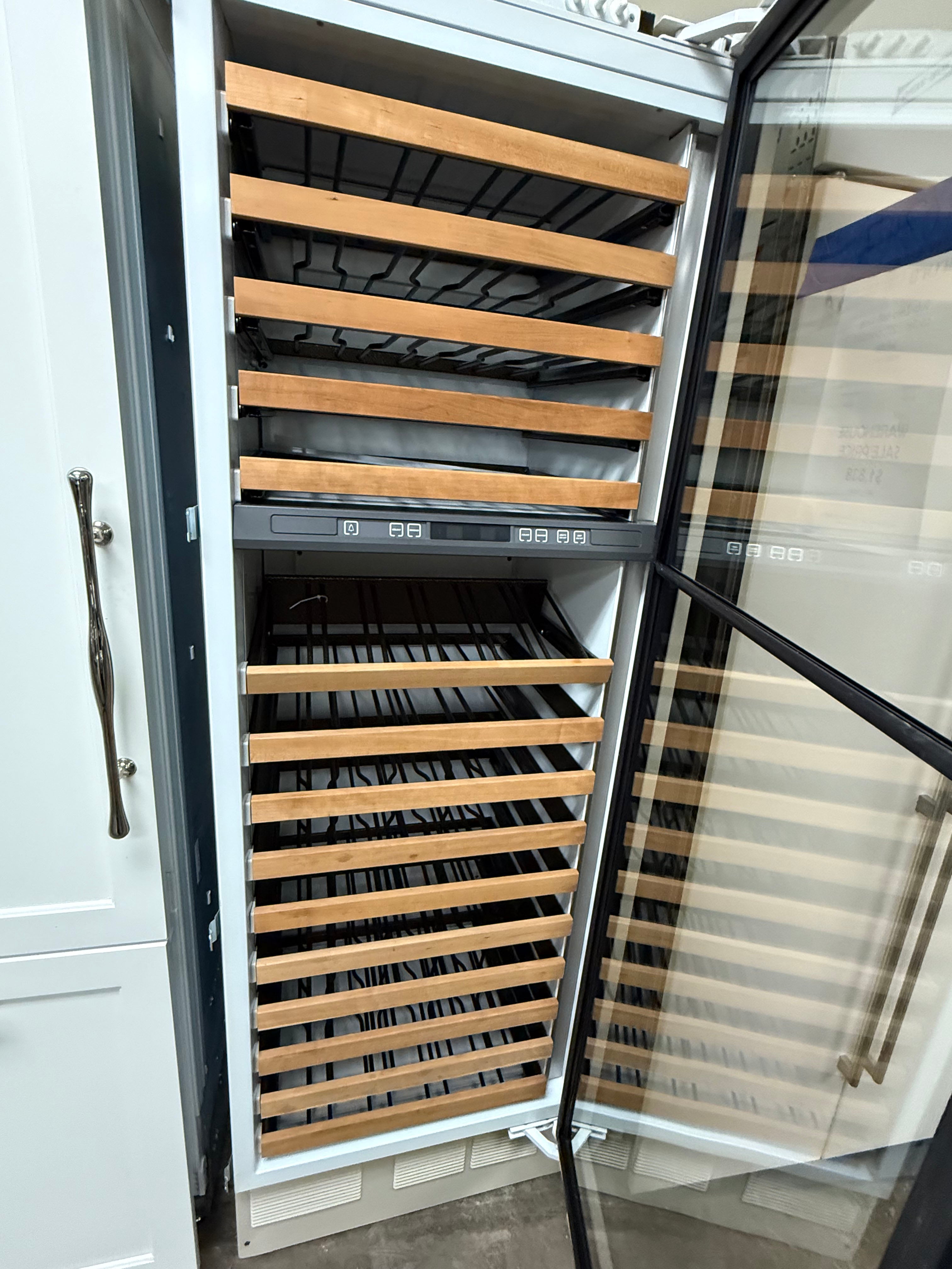 Sub-Zero 427G 27" White Paneled Dual Zone Tall Wine Cooler, Right Hinged, Panel Ready, 2011